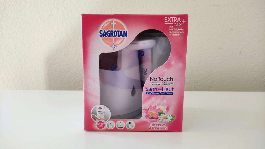 Sagrotan No Touch Seifenspender Verpackung mit Inhalt